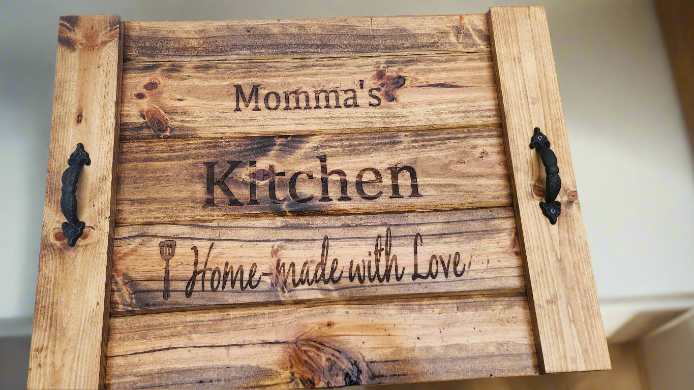 Rustic Kitchen Stove Cover - Handmade Decor from Momma's Kitchen