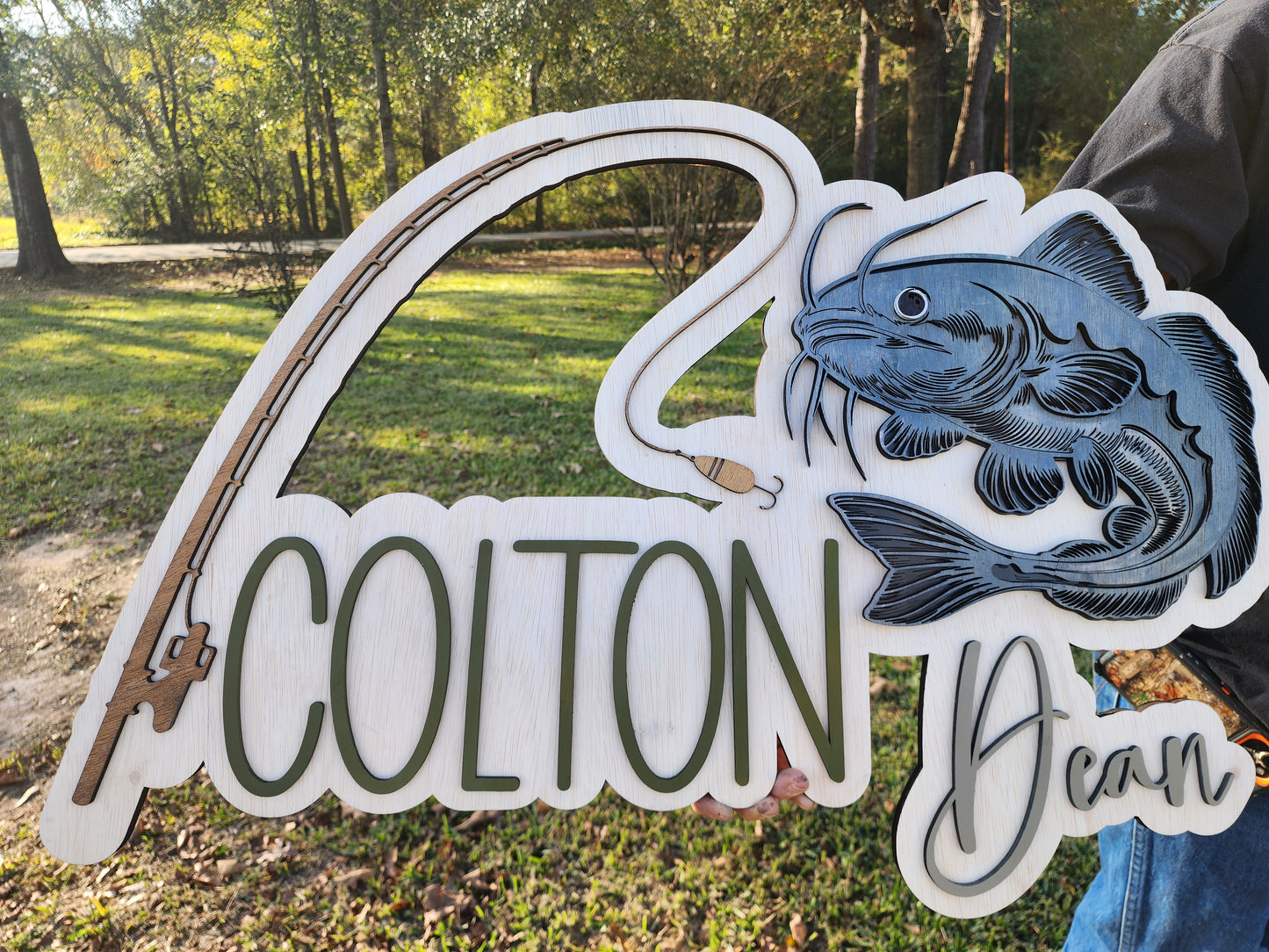 Fishing nursery name sign