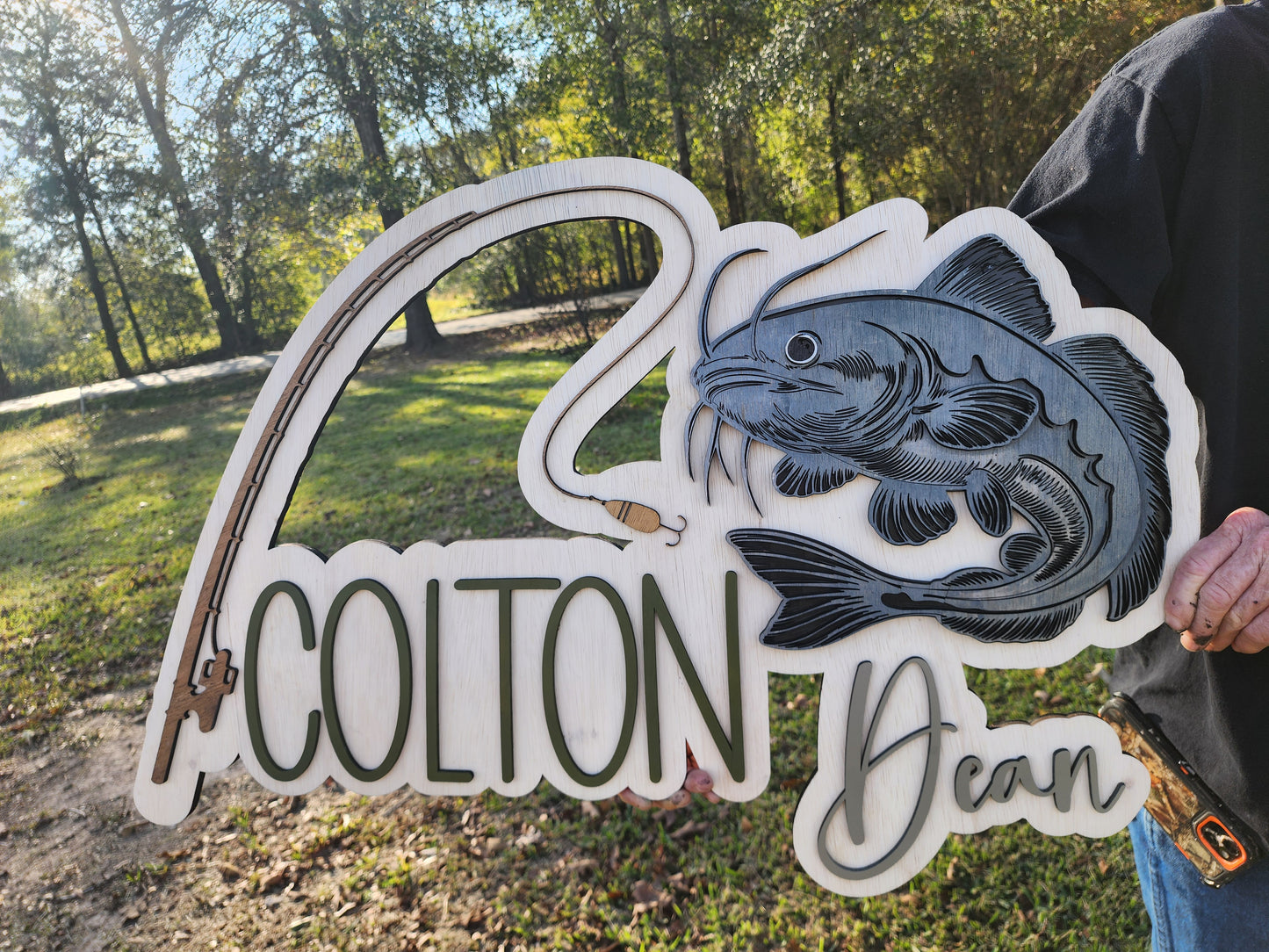 Fishing nursery name sign