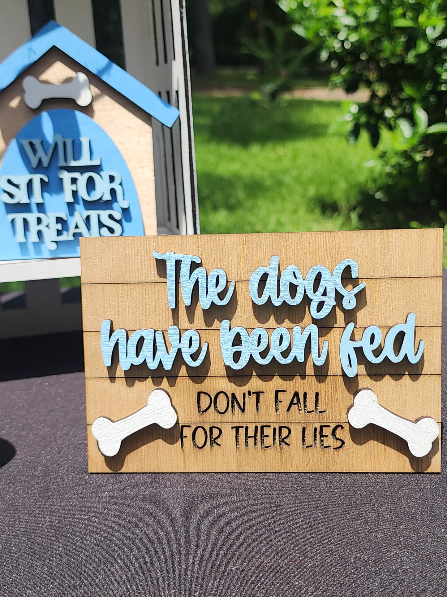 Dog Tiered Shelf Decor – Rustic Farmhouse Dog Lover Display