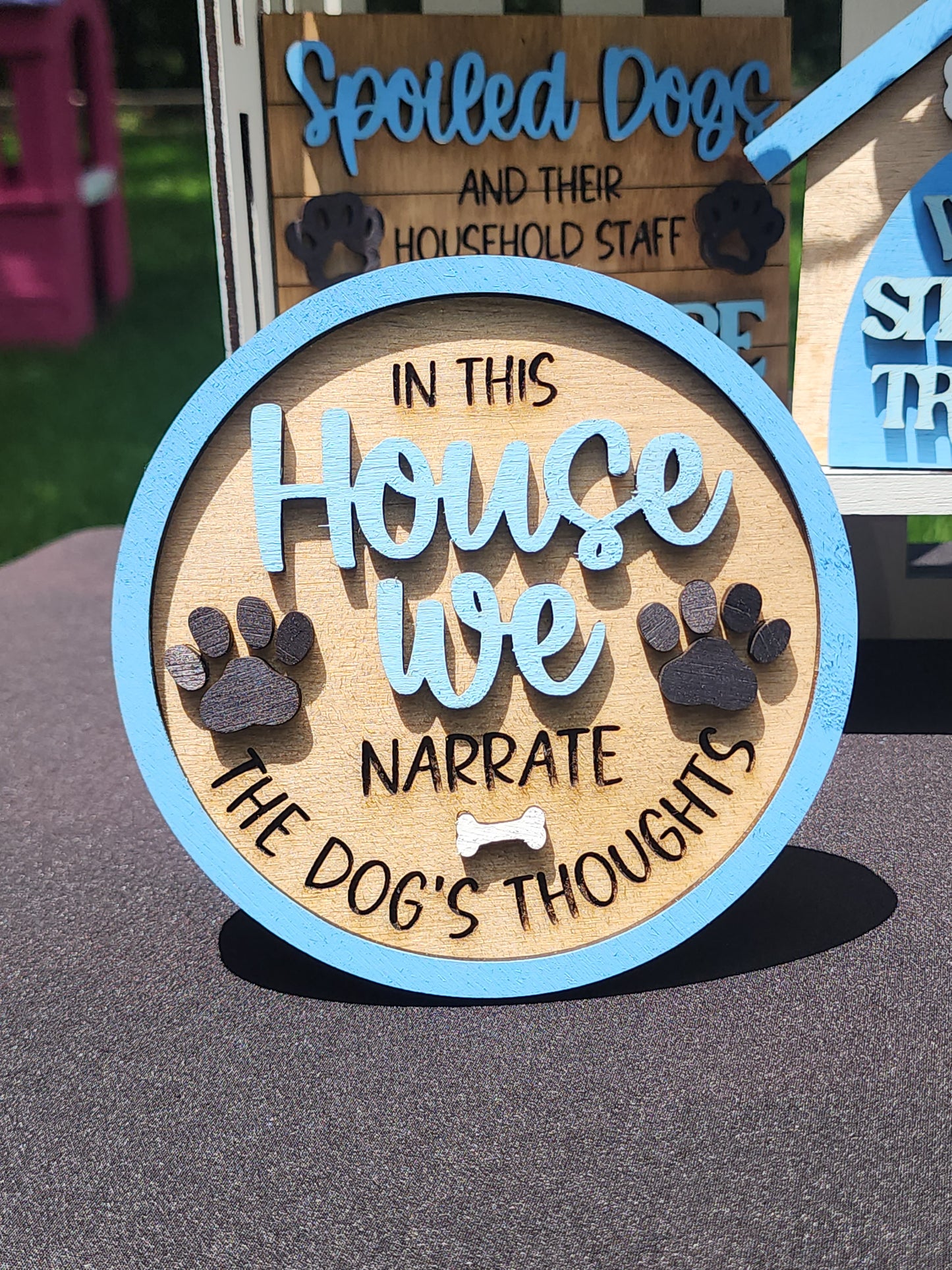 Dog Tiered Shelf Decor – Rustic Farmhouse Dog Lover Display
