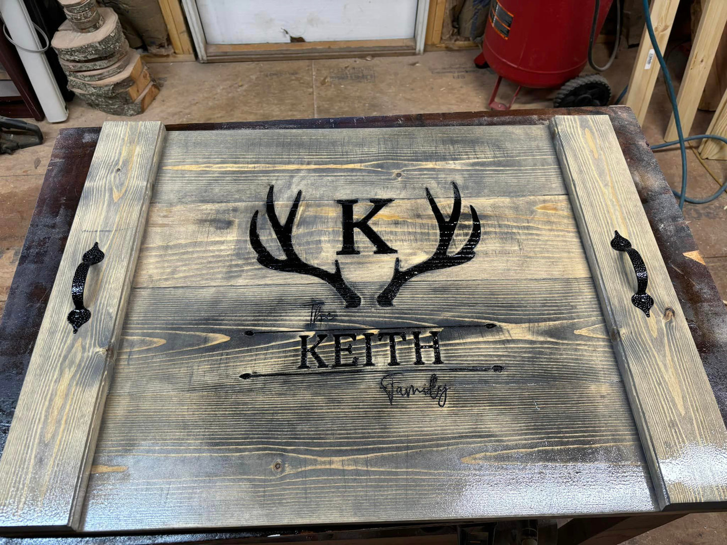 Deer Antler Monogram Cooktop cover