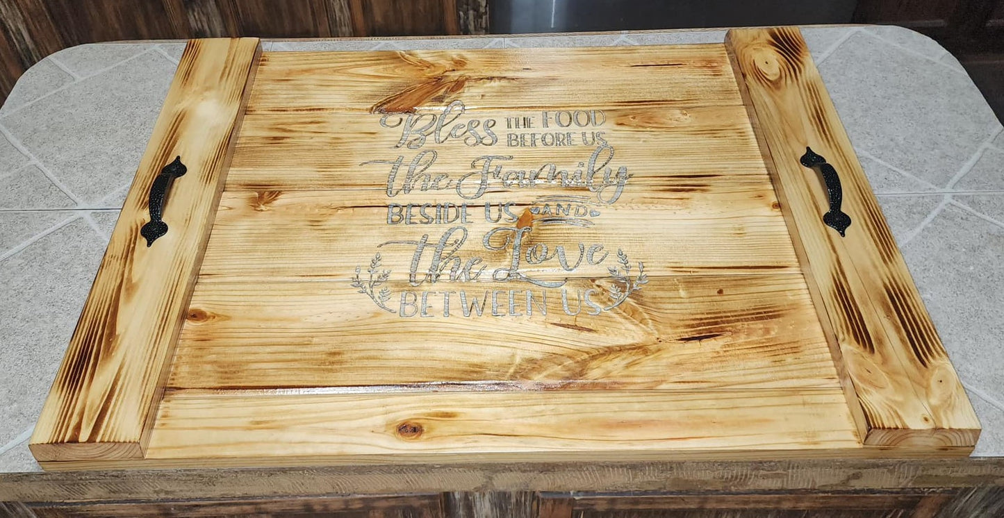 Bless the food before us stove /cooktop cover