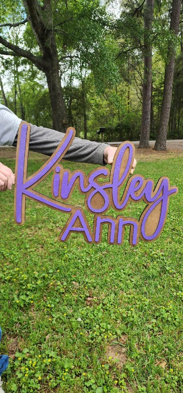 Layered Nursery name sign