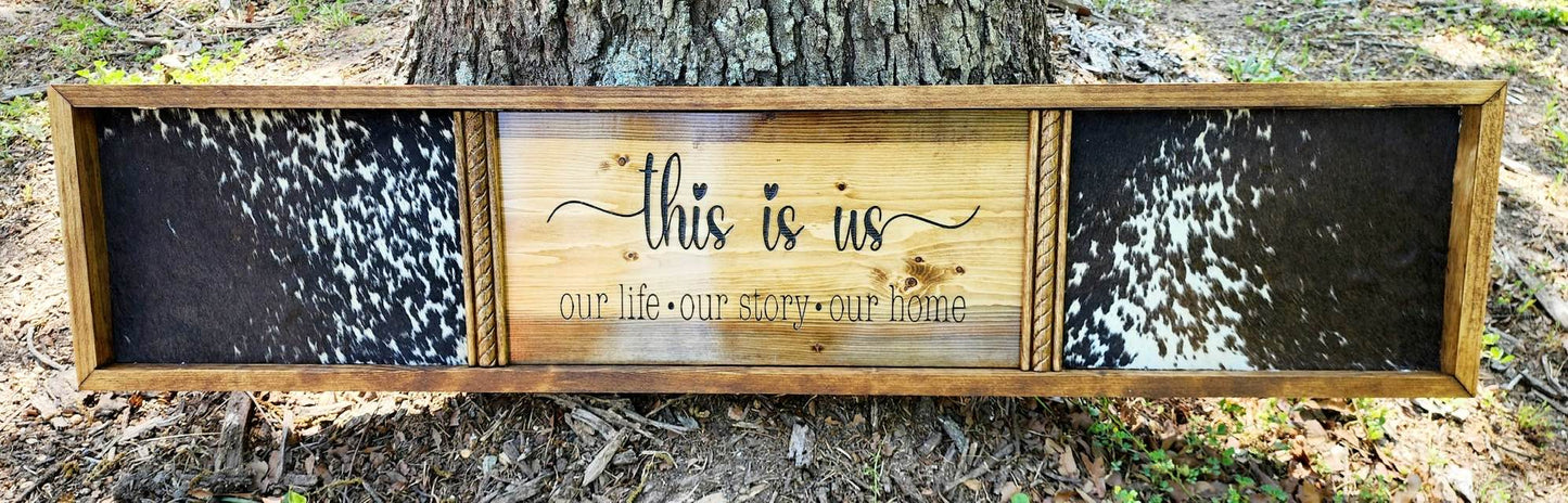 Engraved Customized Cowhide Sign
