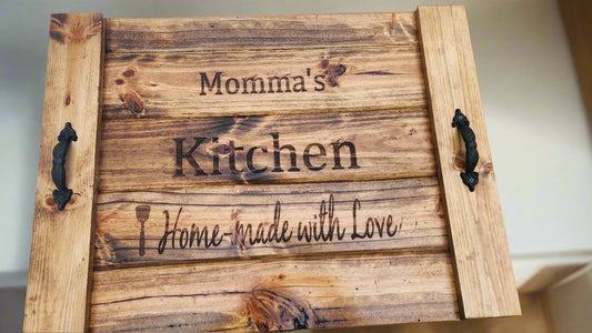 Rustic Kitchen Stove Cover - Handmade Decor from Momma's Kitchen