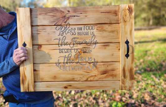 Bless the food before us stove /cooktop cover