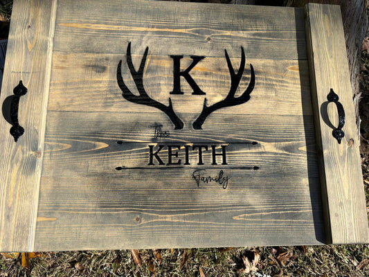 Deer Antler Monogram Cooktop cover