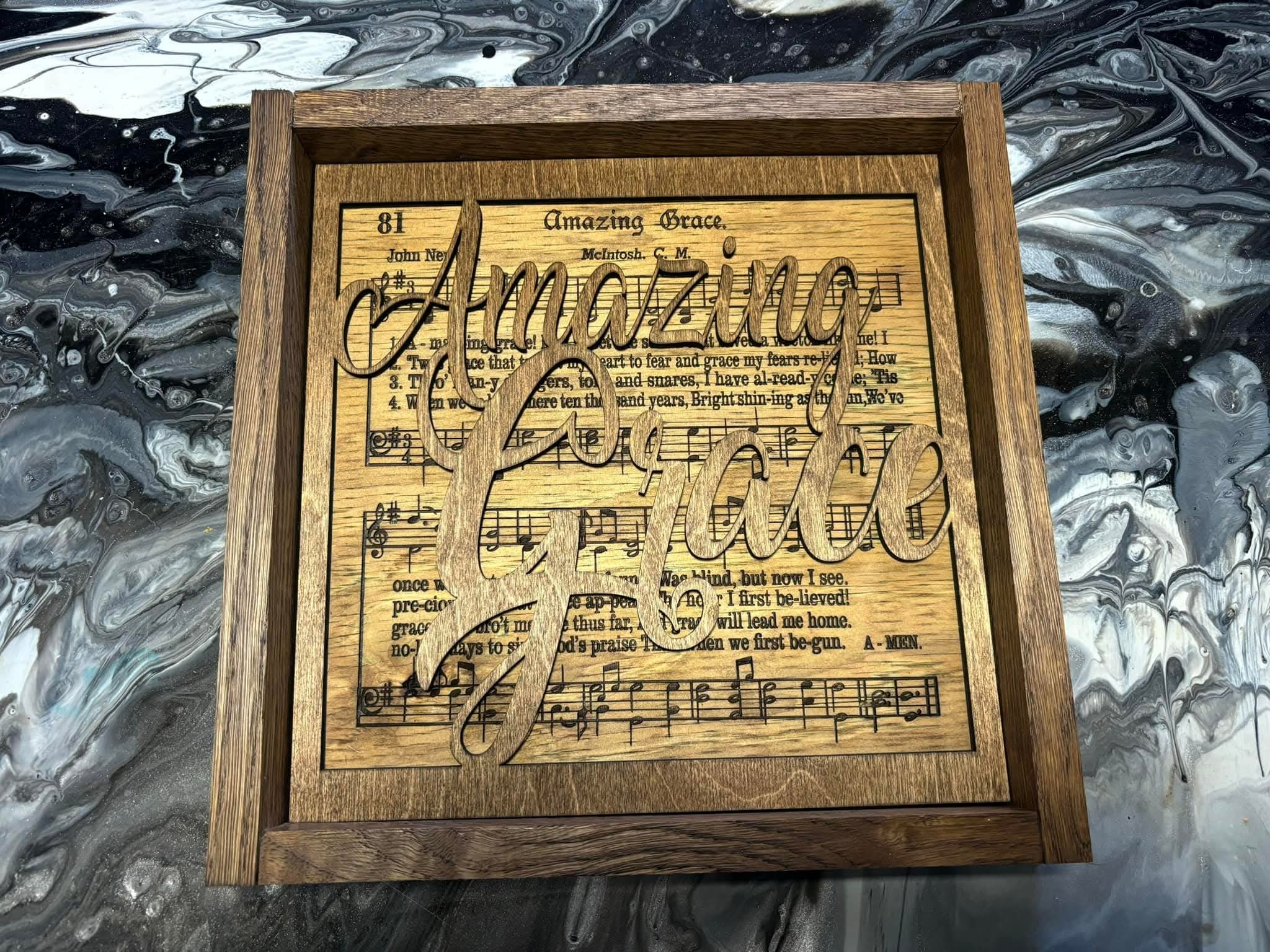 Rustic Grace Amazing Grace Framed Sign - Rustic Galore