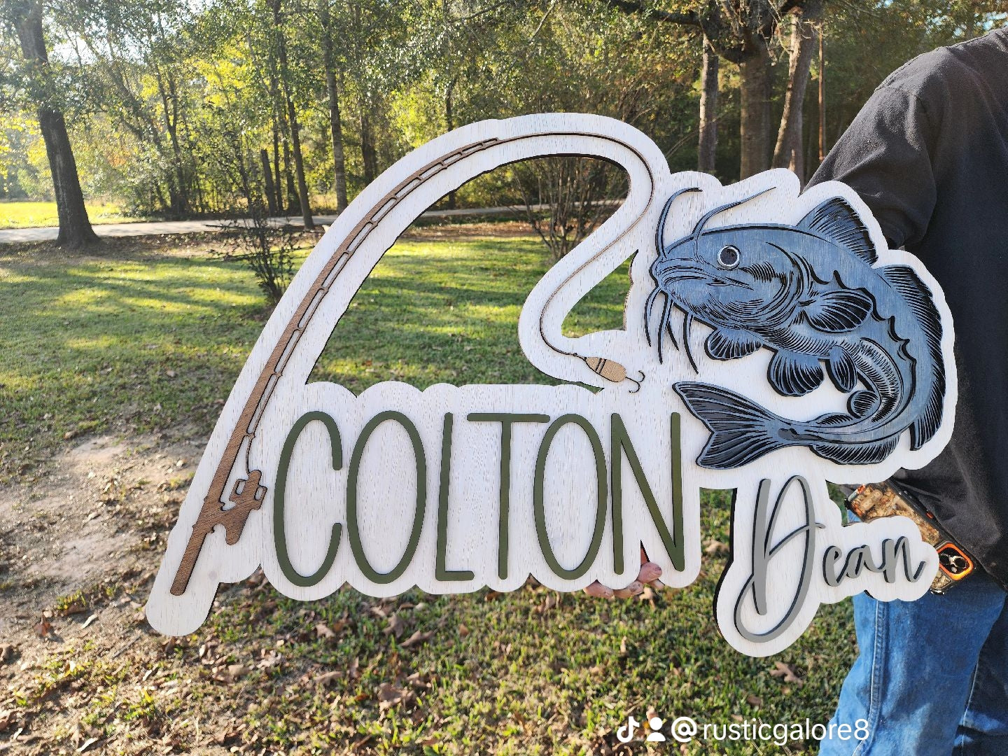 Fishing nursery name sign
